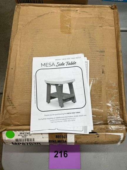 MAYNE MESA TABLE IN BOX - RED