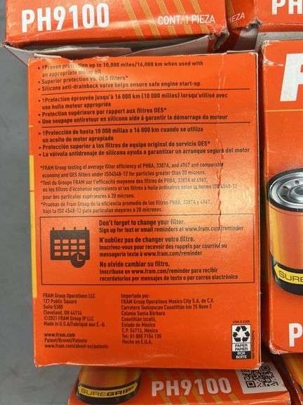 (10) FRAM EXTRA GUARD OIL FILTERS IN BOXES