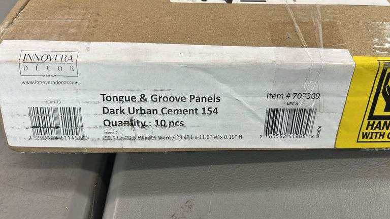 (10) INNOVERA DECOR TONGUE & GROOVE PANELS IN BOX
