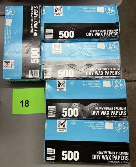 (5) BOXES OF DRY WAX PAPERS
