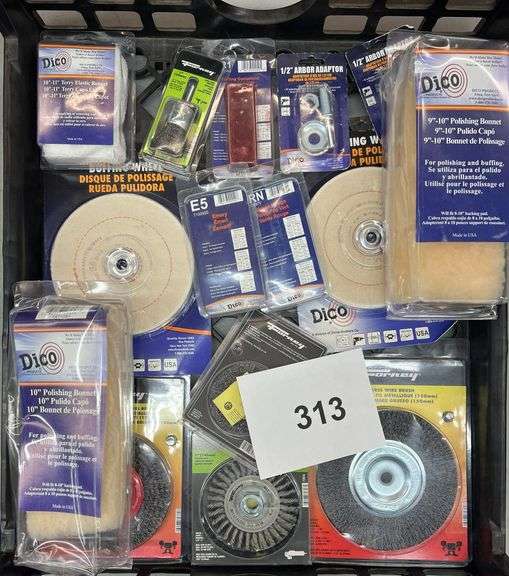 MISC LOT OF POLISHING/ BUFFING ITEMS