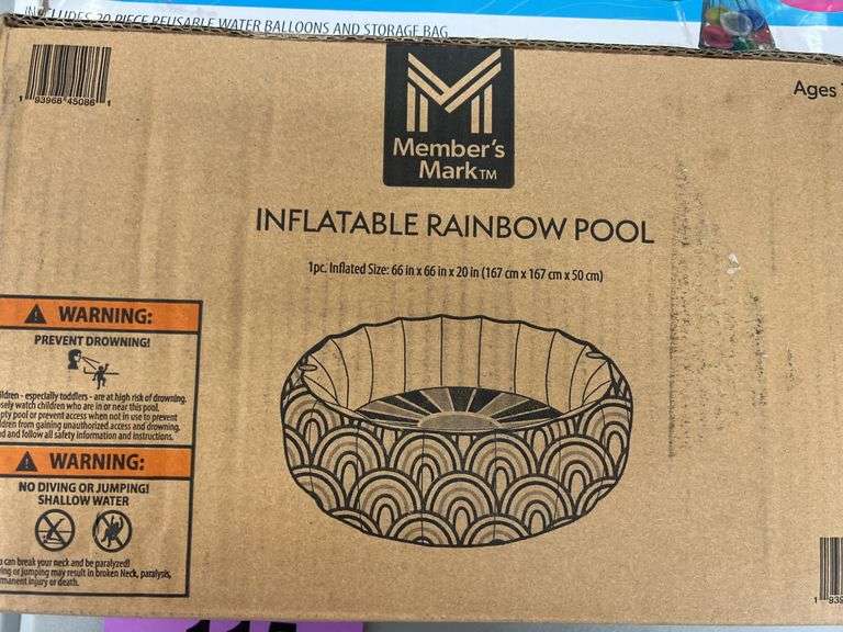 INFLATABLE POOL & REUSABLE WATER BALLOONS IN BOXES