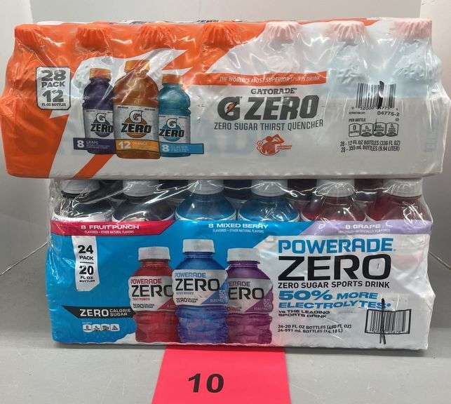 (2) PACKS OF ZERO SUGAR SPORTS DRINKS - GATORADE & POWERADE