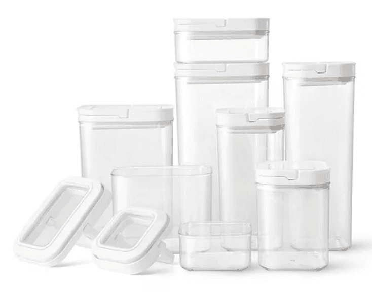 8PC FLIPLOCK STORAGE CONTAINERS IN BOX