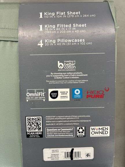KING 6PC PERFORMANCE SHEET SET - GREEN