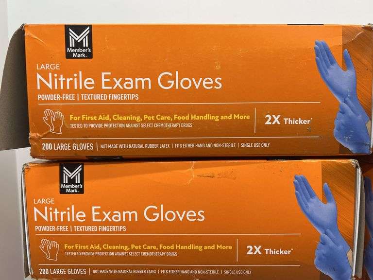 (10) BOXES OF NITRILE EXAM GLOVES - SIZE L