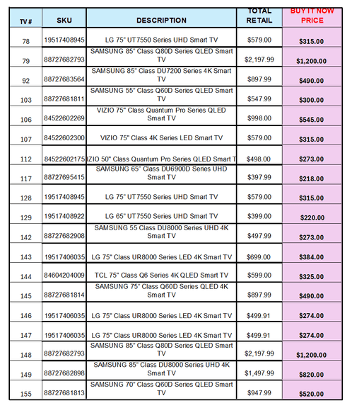 PRICE LIST