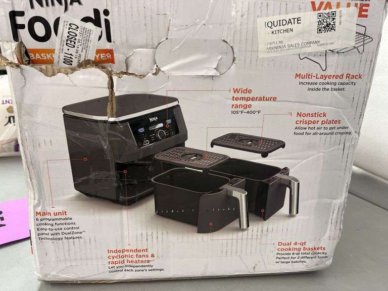 NINJA FOODI 2 BASKET AIR FRYER IN BOX