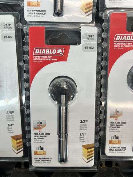 (15) DIABLO 3/8" FORSTNER BITS