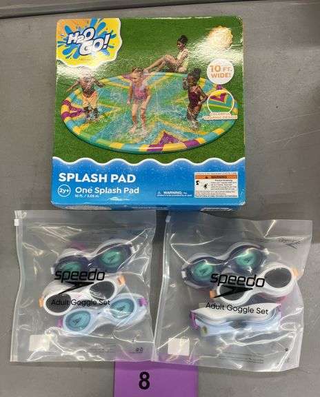 3PC SWIMMING LOT - SPLASH PAD & GOGGLES