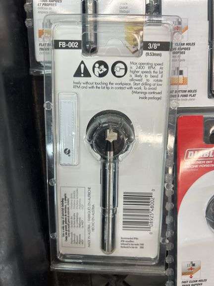 (15) DIABLO 3/8" FORSTNER BITS
