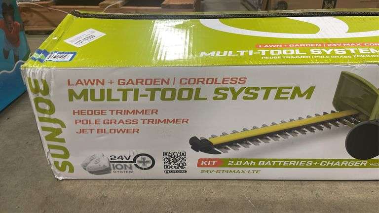 SUNJOE 3PC LAWN MULTI TOOL SYSTEM IN BOX
