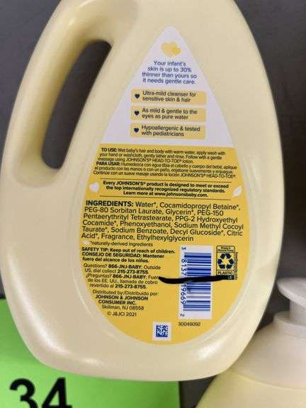 (3) JUGS OF JOHNSONS BABY WASH