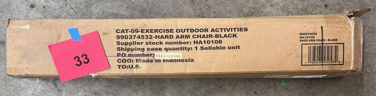 HARD ARM CHAIR IN BOX - BLACK