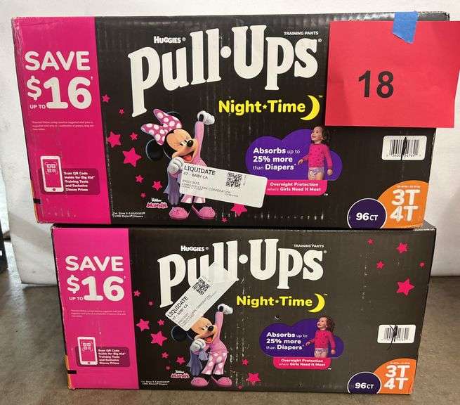 (2) BOXES OF HUGGIES PULL UPS DIAPERS - SIZE 3T/4T