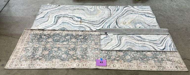AS IS - (3) WASHABLE AREA RUGS