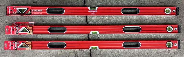 (3) GOLDBLATT 48" BOX BEAM LEVELS