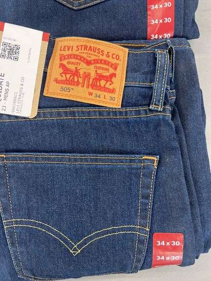 (2) PAIRS OF MENS LEVI 505 REGULAR JEANS - SIZE 34x30