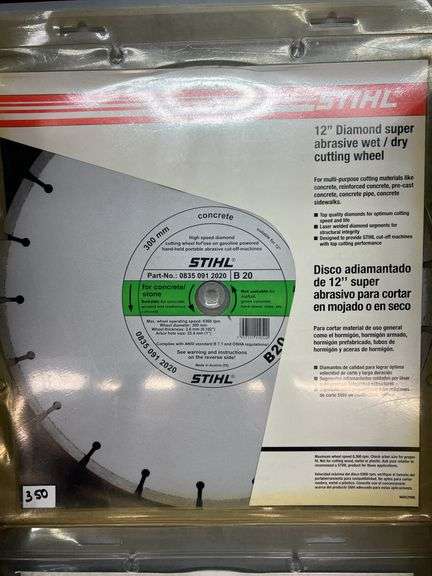 (2) STIHL 12" CIRCULAR SAW BLADES