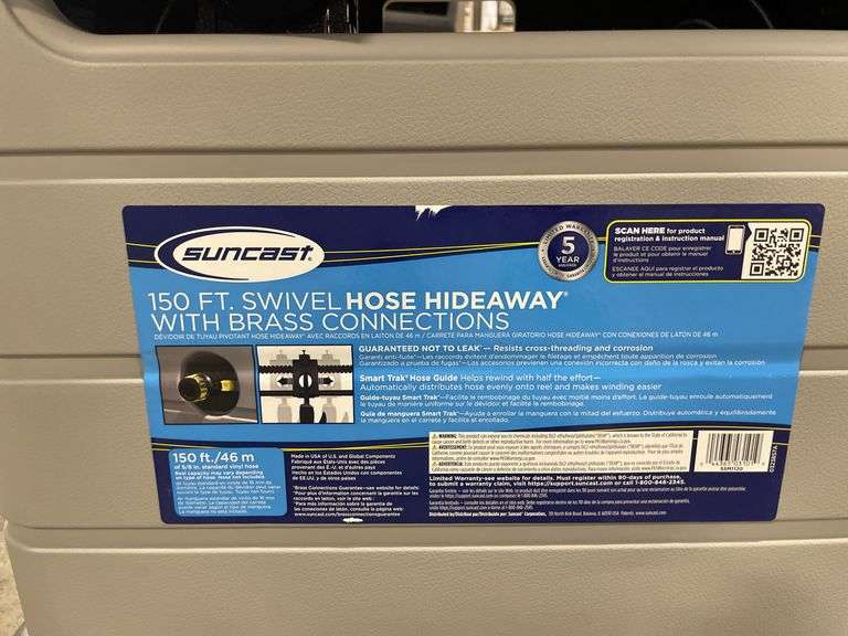 SUNCAST 150FT SWIVEL HOSE HIDEAWAY