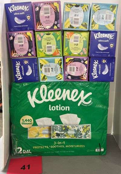 PACK OF KLEENEX FACIAL TISSUES & (12) BOXES