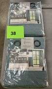 (2) PAIRS OF 100% BLACKOUT CURTAINS - BLUE