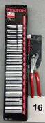 2PC TEKTON TOOL LOT - SOCKETS & PLIERS