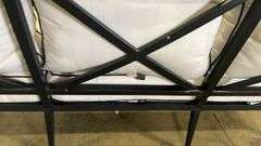 AS IS - SUNBRELLA 4PC ALL WEATHER PATIO SET - BLACK & WHITE