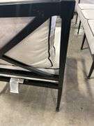 AS IS - SUNBRELLA 4PC ALL WEATHER PATIO SET - BLACK & WHITE