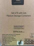 8PC FLIPLOCK STORAGE CONTAINERS IN BOX