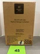8PC FLIPLOCK STORAGE CONTAINERS IN BOX