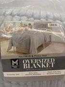 TWIN/ FULL OVERSIZED BLANKET - GREY