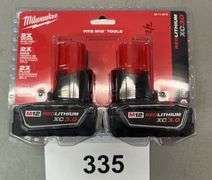 (2) MILWAUKEE M12 RED LITHIUM BATTERIES