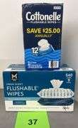 (2) BOXES OF FLUSHABLE WIPES