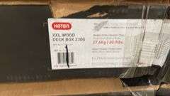 AS IS - (4) KETER XXL WOOD DECK BOXES IN BOXES