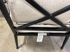 AS IS - SUNBRELLA 4PC ALL WEATHER PATIO SET - BLACK & WHITE