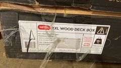 AS IS - (4) KETER XXL WOOD DECK BOXES IN BOXES