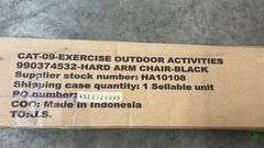 HARD ARM CHAIR IN BOX - BLACK