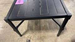 AS IS - SUNBRELLA 4PC ALL WEATHER PATIO SET - BLACK & WHITE