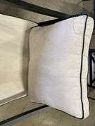 AS IS - SUNBRELLA 4PC ALL WEATHER PATIO SET - BLACK & WHITE