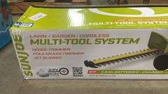 SUNJOE 3PC LAWN MULTI TOOL SYSTEM IN BOX