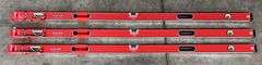 (3) GOLDBLATT 72" BOX BEAM LEVELS