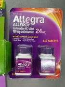 2PC ALLERGY MEDICINE LOT - ZYRTEC & ALLEGRA