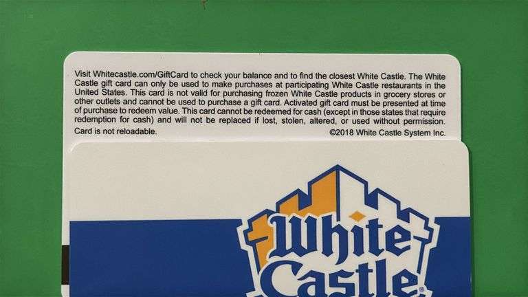 (1) WHITE CASTLE $50 GIFT CARD