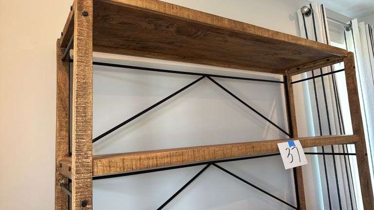 4-TIER INDUSTRIAL STYLE WOOD BOOKCASE