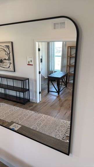 BLACK FRAMED WALL MIRROR