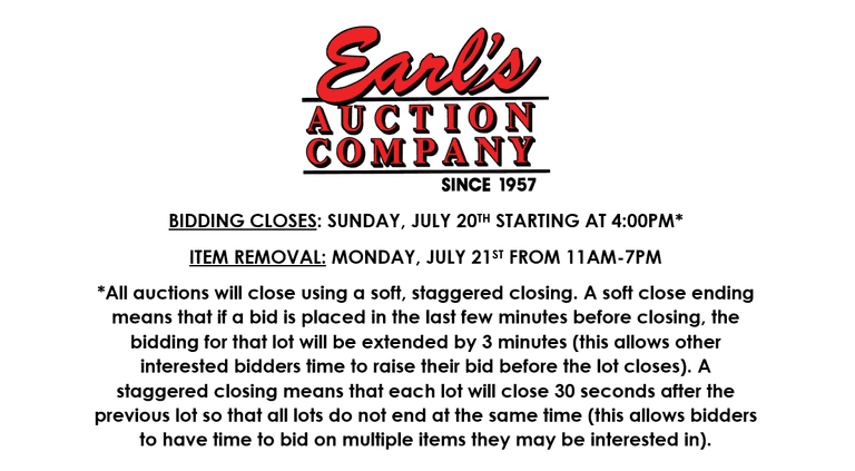 ENDS MONDAY! ONLINE AUCTION 7/17-7/21 (PURPLE)