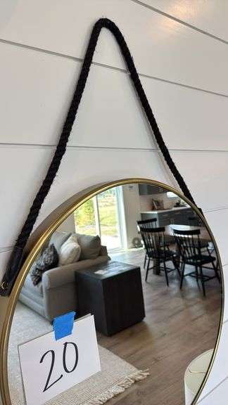 ROUND WALL MIRROR - GOLD