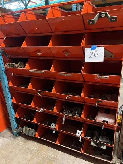 METAL 28 COMPARTMENT STACKABLE STORAGE BIN UNIT - Earl's Auction Company