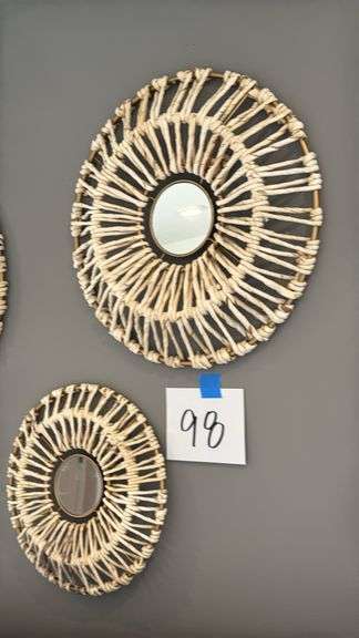3PC MIRRORED WALL ART